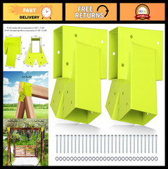 Heavy-Duty A-Frame Swing Set Brackets – 2 Pack with Mounting Hardware Included