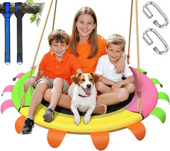 40 Inch Saucer Tree Swing for Kids Outdoor – 600lb Heavy Duty Capacity, Weather-