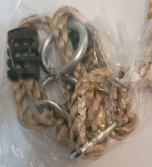 16” Trapeze Swing Set Bar Rings Chain Jungle Gym Heavy Duty Steel SEE NOTES