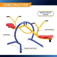 Gym Dandy Teeter-Totter Home Seesaw 37.00 x 31.00 x 85.50″, Multi Colored