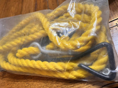 BRAND NEW VINTAGE NOS SWING-N-SLIDE YELLOW CLIMBING ROPE ALL HARDWARE INCLUDED