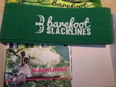 Barefoot Slackline Kit 50ft (18m) Complete Set Neon Green New