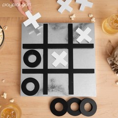 Play Platoon Magnetic Tic Tac Toe Game – Large Metal and Wooden Wall Mounted Boa