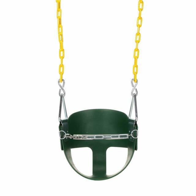 High-Back Half Bucket Toddler Swing – Coated Swing Chains, Fully Assembled