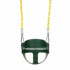 High-Back Half Bucket Toddler Swing – Coated Swing Chains, Fully Assembled