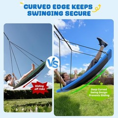 700lb Capacity Skycurve Tree Swing for Kids Adults with Straps Blue