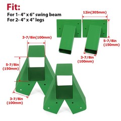 For Swing Set W/ All Hardware 12″ Pair Brand New 1-2-3 A-Frame 2 Brackets