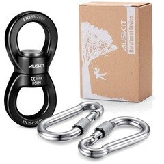 Twist Lock Black Swing Swivel, Tangle-Free Rotation