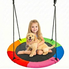40″ Rainbow Saucer Tree Swing for Kids Adults Outdoor Backyard Play Sturdy