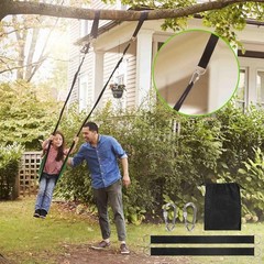 Versatile Tree Swing Kit: 5FT Straps, 2200LB Capacity, Ideal for Camping & Home