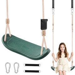Kids Swing for Tree, Heavy Duty Swing Seat for Backyard & Outdoor, Tree Green