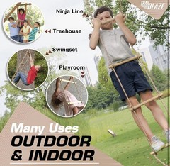 Wooden Rope Ladder for Kids – Playset Ladder for Ninja Warrior Obstacle Course