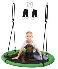 40 Inch Diameter Saucer Tree Swing Set for Kids & Adults, Adjustable Round 40″