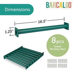 Barcaloo Playground Equipment Monkey Bars Playset Attachment, Monkey Bar Rods…