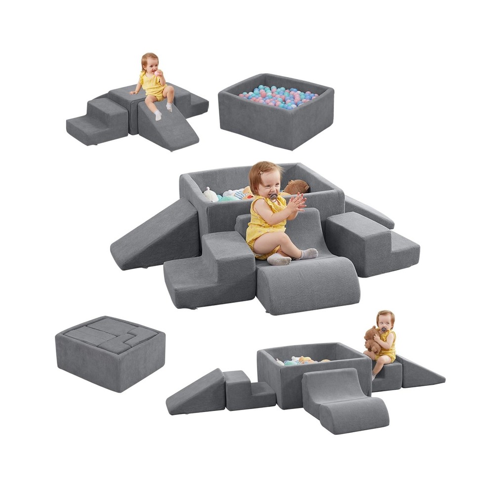 Soft Foam Climbing Blocks and Ball Pit 6PCS Toddler Climbing Toys I… Fast Ship