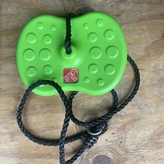STEP 2 Super Cool Green Disc Swing 6.5 ft Rope Young Children Kids Yard Toy