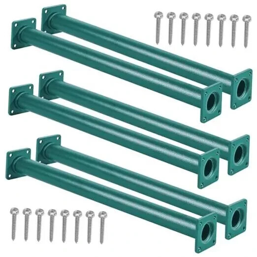 Set of 6 Monkey Bars for Backyard – Metal Ladder Rungs for Green NO SCREWS W
