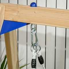 Wooden Toddler Playground with Baby Swing Set, Ages 1.5-4, Natural