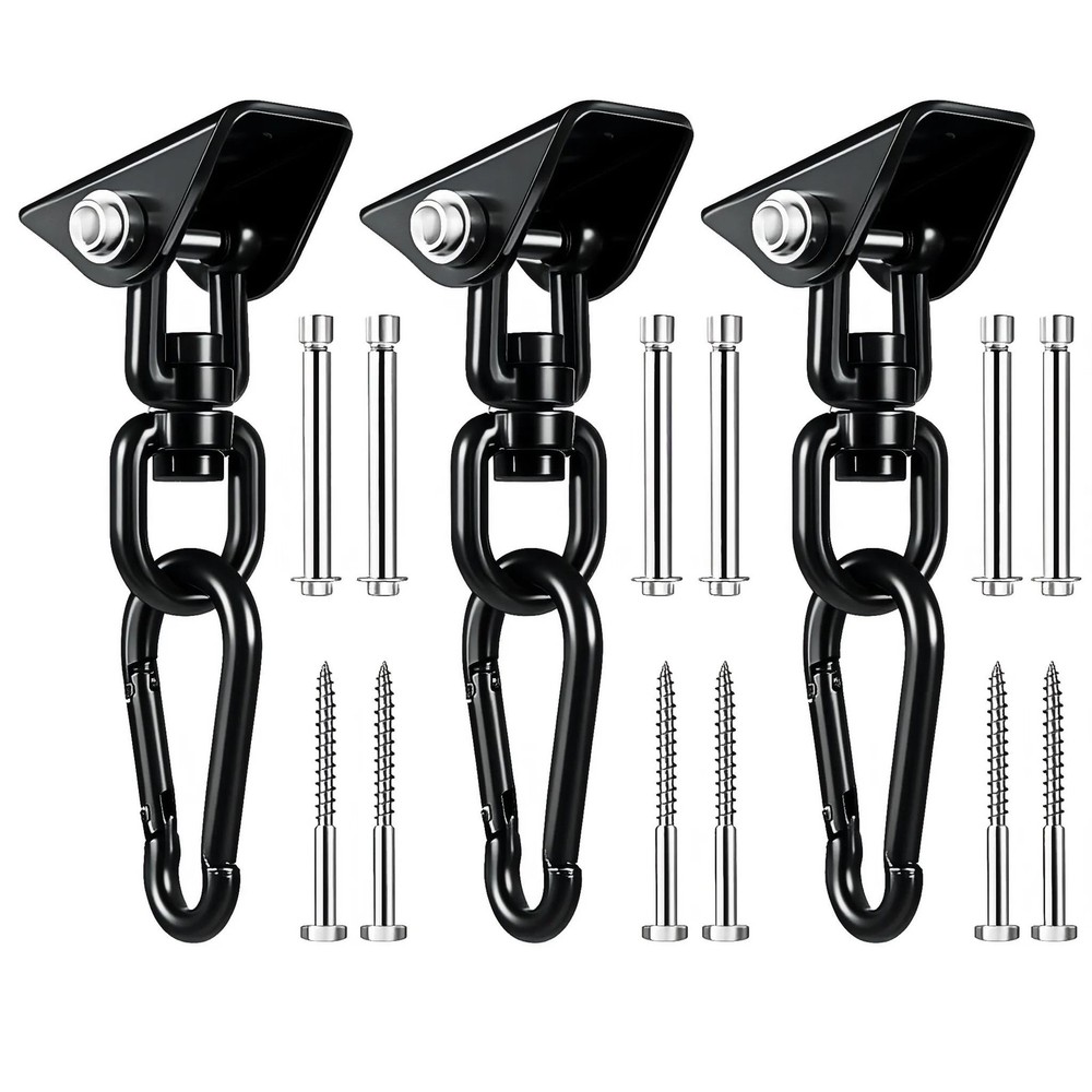 Hammock Hanging Kit, 360° Rotating Heavy Duty Swing Chair Hook 1200 lbs Cap