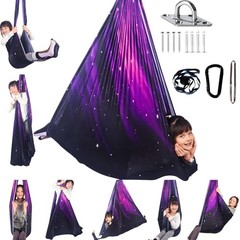Sensory Swing for Kids Indoor and Outdoor Therapy Cuddle Swing Space Purple