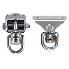 Silent Swing Hanger with Bearing – 1000 LB Capacity, 360° Swivel Hook for Hammoc