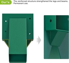 Heavy Duty Swing Set Brackets for 4×4 Legs & 4×6 Beam, DIY Kit Included