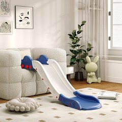 Qaba Toddler Couch Slide for Bed Sofa Indoor Extra Length Easy Assemble Blue