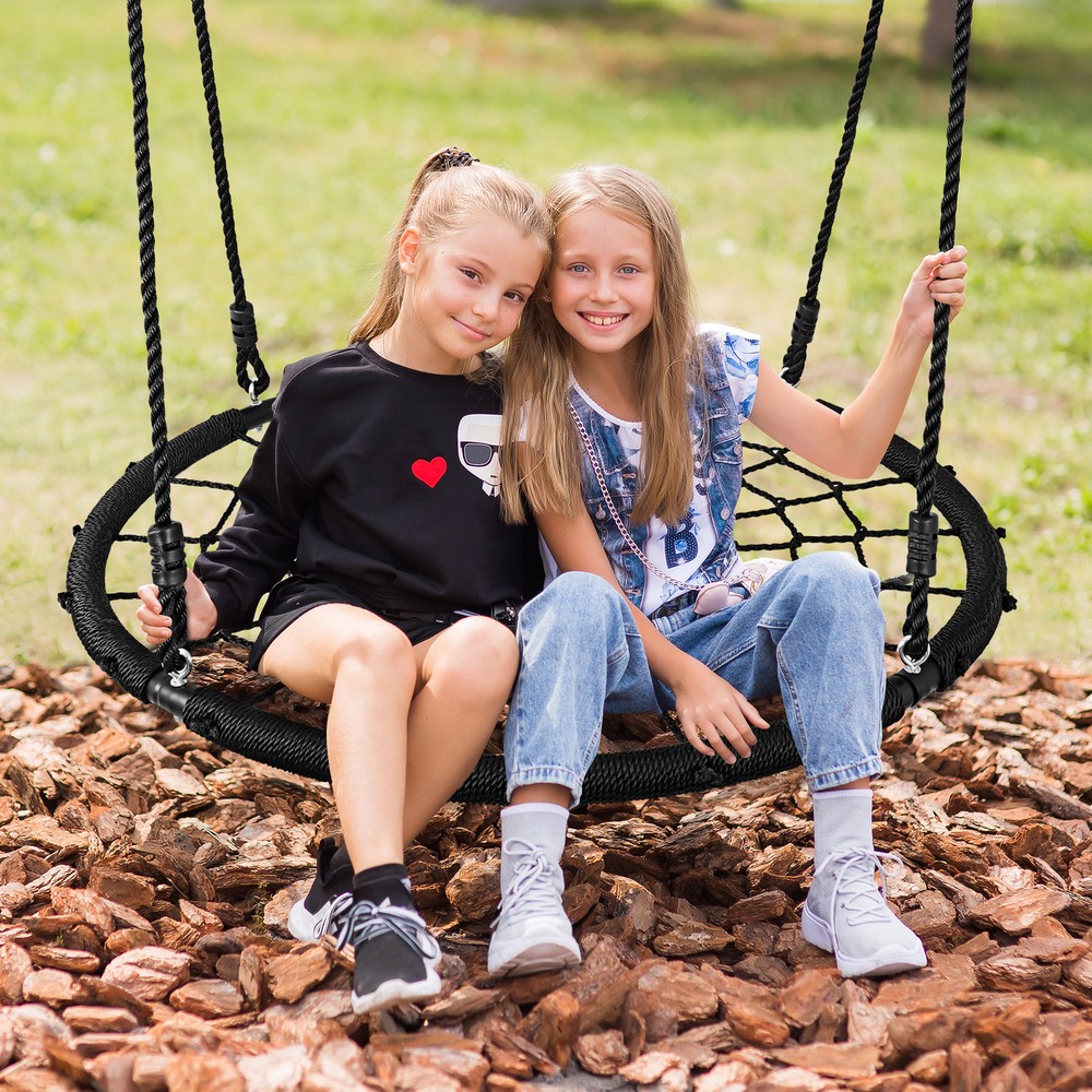 40″ Spider Web Tree Net Large Swing Outdoor Hanging Play Toy PE Rope EZ Setup