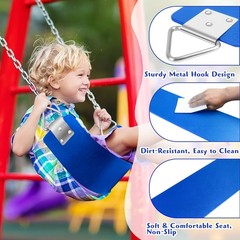 Swing Seat with Metal Triangle Ring 30.4 x 5.9 Inch, Heavy Duty Swing Set