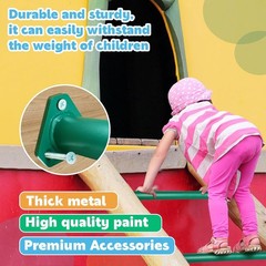 15 Set Metal Monkey Bars Ladder Rungs Set for Backyards Playground and Children