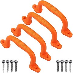 Set of 4 Safety Playground Handles,Swing Set Kids Safety Hand Orange-4pcs