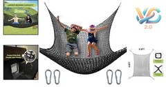 Kids Climbing Cargo Net 6.5×9.8 ft Polyester Playground Safety Net Black