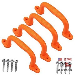 Set of 4 Safety Playground Handles,Swing Set Kids Safety Hand Orange-4pcs