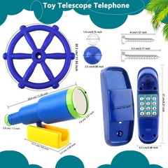 3 Pack Kids Playground Accessories Pirate Ship Steering Wheel Plastic Steerin…