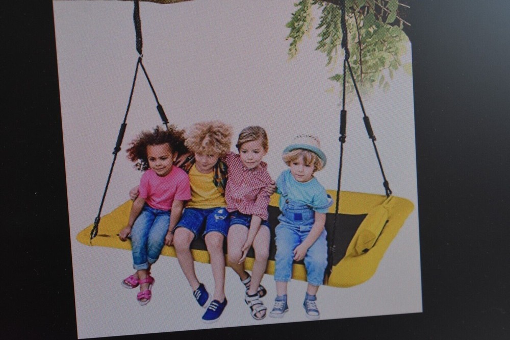 LITTLELOGIQ Tree Swing Set for Kids 59″ 700lb Capacity Yellow Swing PAD Only