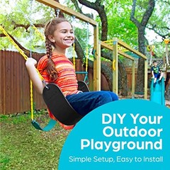 Swings for Outdoor Swing Set – Pack of 2 Swing Seat Replacement Kits Black