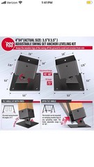 Swing Set Anchor Kit – 4-Pack Stainless Steel Bracket for 4″x4″ Legs