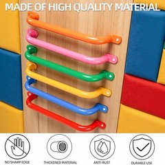 17 Inch Set of 6 with 6 Colors Steel Safety Playground Handles – Indoor