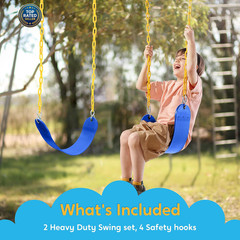 2 Pack Swing for Outdoor Swing Set, Swing Seat Replacement Kit with 66″ Heavy Du