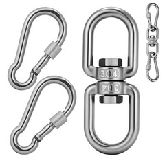 Heavy Duty 1200 lb Capacity Swivel Ring Double Ended Swivel Eye Hook, 304 Sta…