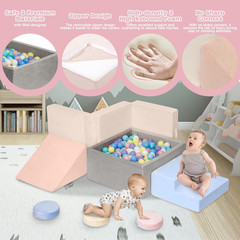 Climbing Toys for 1 Year Old, Baby Foam Climbing Blocks with Large Ball Pit for