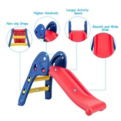 2 Step Children Folding Slide Plastic Fun Toy Up-down For Kids Indoor & Outdoor