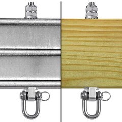 Heavy Duty Stainless Steel Swing Hangers with Bearings (Set of 4), Swing Bolt…