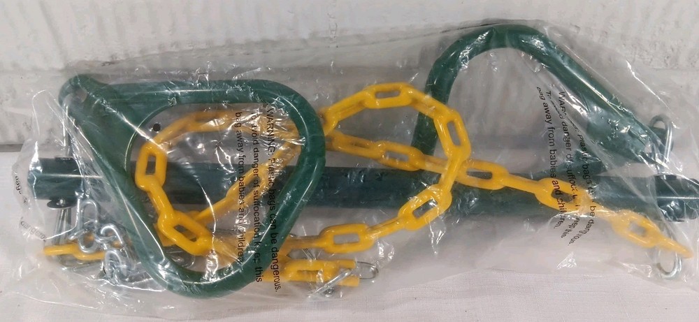 Eastern Jungle Gym Ring and Trapeze Bar Combo Large 20″ Wide Bar Green & Yellow