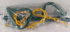 Eastern Jungle Gym Ring and Trapeze Bar Combo Large 20″ Wide Bar Green & Yellow