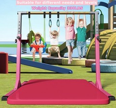 Gymnastic Kip Bar for Kids Training Horizontal Bars for Home Ages 3-15 Adjust…