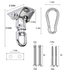360° Swivel Swing Hangers for 1200lb Heavy Duty in 304 Stainless Steel, Swi