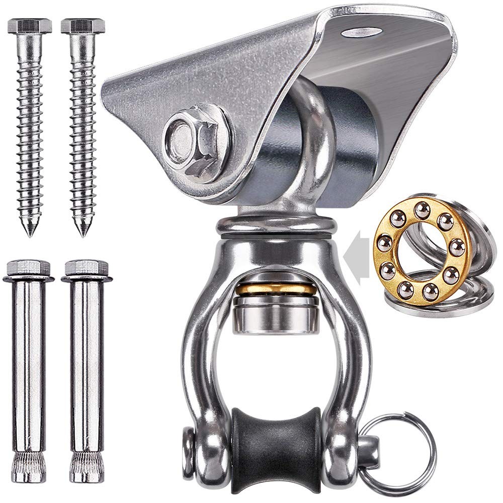 SELEWARE Silent Swing Hanger Heavy Duty Bearing Swing Hooks 1 Pack