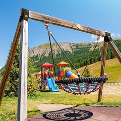 2 Swing Set Brackets for Swing Set A-Frame Heavy Duty with All Mounting Black