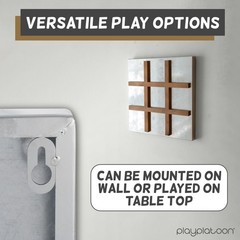 Play Platoon Metal & Wood Magnetic Tic Tac Toe Wall Mounted Games – 13.5 Inch Ta